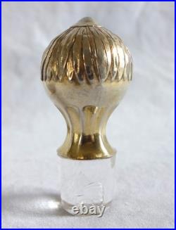 Carafe à liqueur cristal de Baccarat & argent massif doré poinçon Minerve