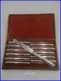 Cardeilhac Rare 12 Couteaux En Argent Poincon Vieillard Paris 1819 Armories