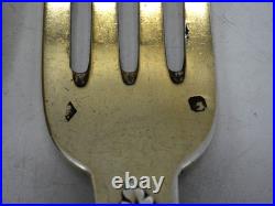 Caron Couvert De Service A Ragout Argent Massif Poincon Minerve Decor Louis XV