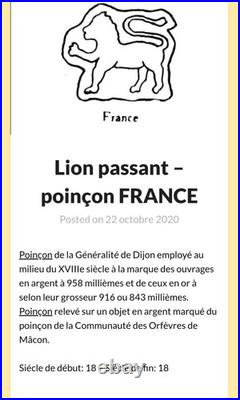 Chaine Argent Massif de Montre à Gousset Poinçon Lion Passant Fin XVIII ème