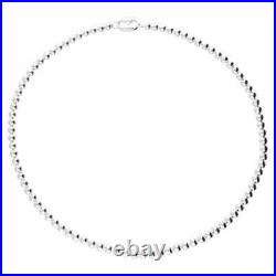 Chaîne En Perles Pour Hommes En Argent Massif 925 Avec Poinçon Britannique