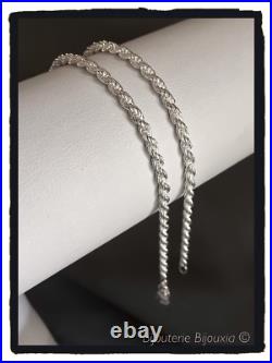Chaîne Maille corde 45cm En Argent Massif 925/1000 Poinçonné Bijoux Femme