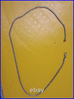 Chaîne argent massif ancienne Maille Serpent Tressée Avec Poinçons