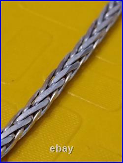 Chaîne argent massif ancienne Maille Serpent Tressée Avec Poinçons