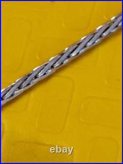 Chaîne argent massif ancienne Maille Serpent Tressée Avec Poinçons
