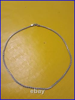 Chaîne argent massif ancienne Maille Serpent Tressée Avec Poinçons