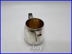 Charmant Cremier Art Deco En Argent Massif Poincon Minerve