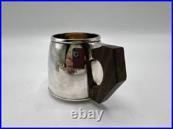 Charmant Cremier Art Deco En Argent Massif Poincon Minerve