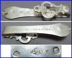 Clavet crochet de chatelaine argent massif 19e s poinçon vieillard silver