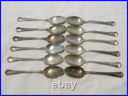 Coffret 12 Cuilleres A Moka En Argent Massif Travail Etranger Poincon 0.800 Coffret 12 Cuilleres A Moka En Argent Massif Travail Etranger Poincon 0.800