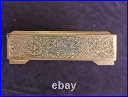 Coffret ancien en argent massif Perse poinçon 84 époque Resa Shah