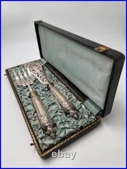 Coffret de service à poisson en argent massif poinçon Minerve