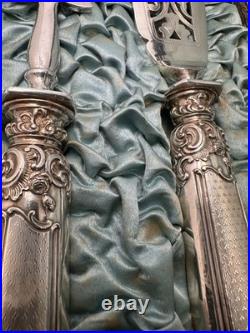 Coffret de service à poisson en argent massif poinçon Minerve