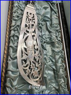 Coffret de service à poisson en argent massif poinçon Minerve