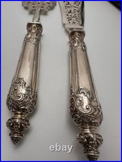 Coffret de service à poisson en argent massif poinçon Minerve