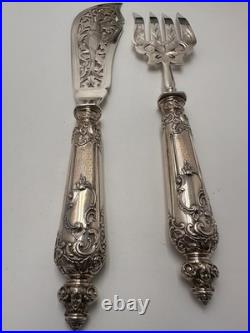 Coffret de service à poisson en argent massif poinçon Minerve