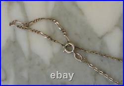 Collier Ancien en Argent Massif Améthyste 925 Poinçonné Art Déco Vers 1930