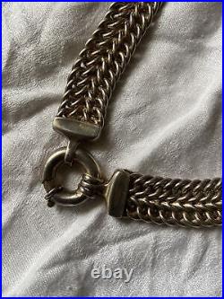 Collier En Argent Massif 925 S Cour O Poinçon Ras Du? Coup