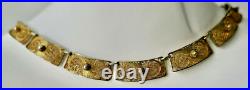 Collier Filigrane Argent Massif Vermeil Poinçon 800 Berbère Ethnique