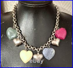 Collier en argent massif et pierres poinçon minerve