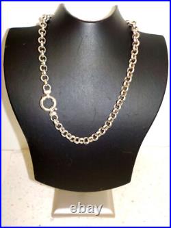 Collier maille Jaseron en argent massif 3 poinçons 925 Minerve fabricant 43 cm