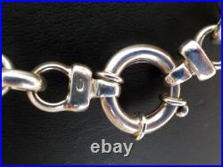 Collier maille Jaseron en argent massif 3 poinçons 925 Minerve fabricant 43 cm