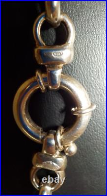 Collier maille Jaseron en argent massif 3 poinçons 925 Minerve fabricant 43 cm