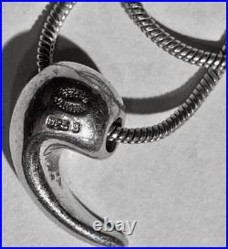 Collier pendentif Argent Massif Bijou Créateur signé Georg Jensen & poinçonné