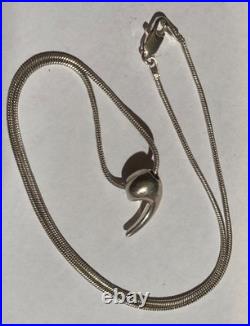 Collier pendentif Argent Massif Bijou Créateur signé Georg Jensen & poinçonné