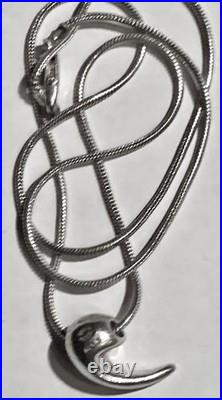 Collier pendentif Argent Massif Bijou Créateur signé Georg Jensen & poinçonné