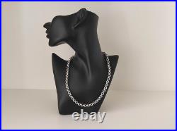 Collier vintage en argent massif poinçonné- maillons épais- poids 63,12g