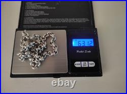 Collier vintage en argent massif poinçonné- maillons épais- poids 63,12g