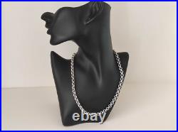 Collier vintage en argent massif poinçonné- maillons épais- poids 63,12g