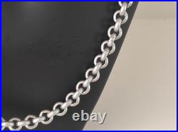 Collier vintage en argent massif poinçonné- maillons épais- poids 63,12g