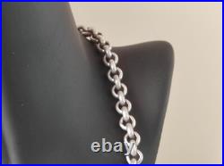 Collier vintage en argent massif poinçonné- maillons épais- poids 63,12g