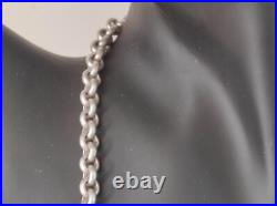 Collier vintage en argent massif poinçonné- maillons épais- poids 63,12g