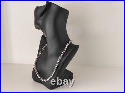 Collier vintage en argent massif poinçonné- maillons épais- poids 63,12g