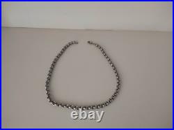 Collier vintage en argent massif poinçonné- maillons épais- poids 63,12g