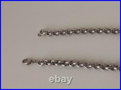 Collier vintage en argent massif poinçonné- maillons épais- poids 63,12g