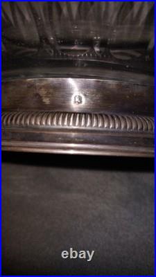 Coupe A Fruits Argent Massif Cristal Poincon Minerve 1 Er Titre Decor Perles