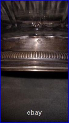 Coupe A Fruits Argent Massif Cristal Poincon Minerve 1 Er Titre Decor Perles