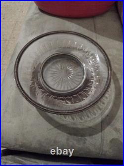 Coupe A Fruits Argent Massif Cristal Poincon Minerve 1 Er Titre Decor Perles