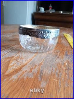 Coupe Cristal Gravé Et Argent Massif Poinçon Minerve