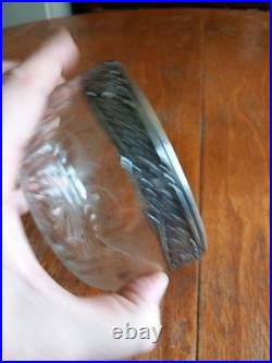 Coupe Cristal Gravé Et Argent Massif Poinçon Minerve
