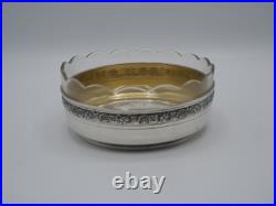 Coupe En Argent Massif Poincon Minerve 1 Er Titre Et Cristal