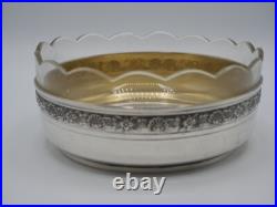 Coupe En Argent Massif Poincon Minerve 1 Er Titre Et Cristal