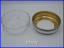 Coupe En Argent Massif Poincon Minerve 1 Er Titre Et Cristal
