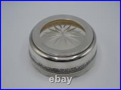 Coupe En Argent Massif Poincon Minerve 1 Er Titre Et Cristal