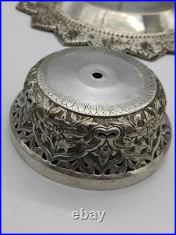 Coupe Sur Piédouche Métal Argenté Ou Argent Bas Titre Poinçon À Identifier Chine Coupe Sur Piédouche Métal Argenté Ou Argent Bas Titre Poinçon À Identifier Chine