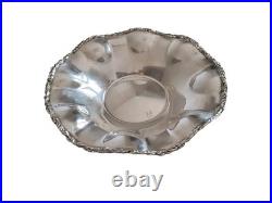Coupe centre de table argent massif Sterling 925 370g Poinçon authentique